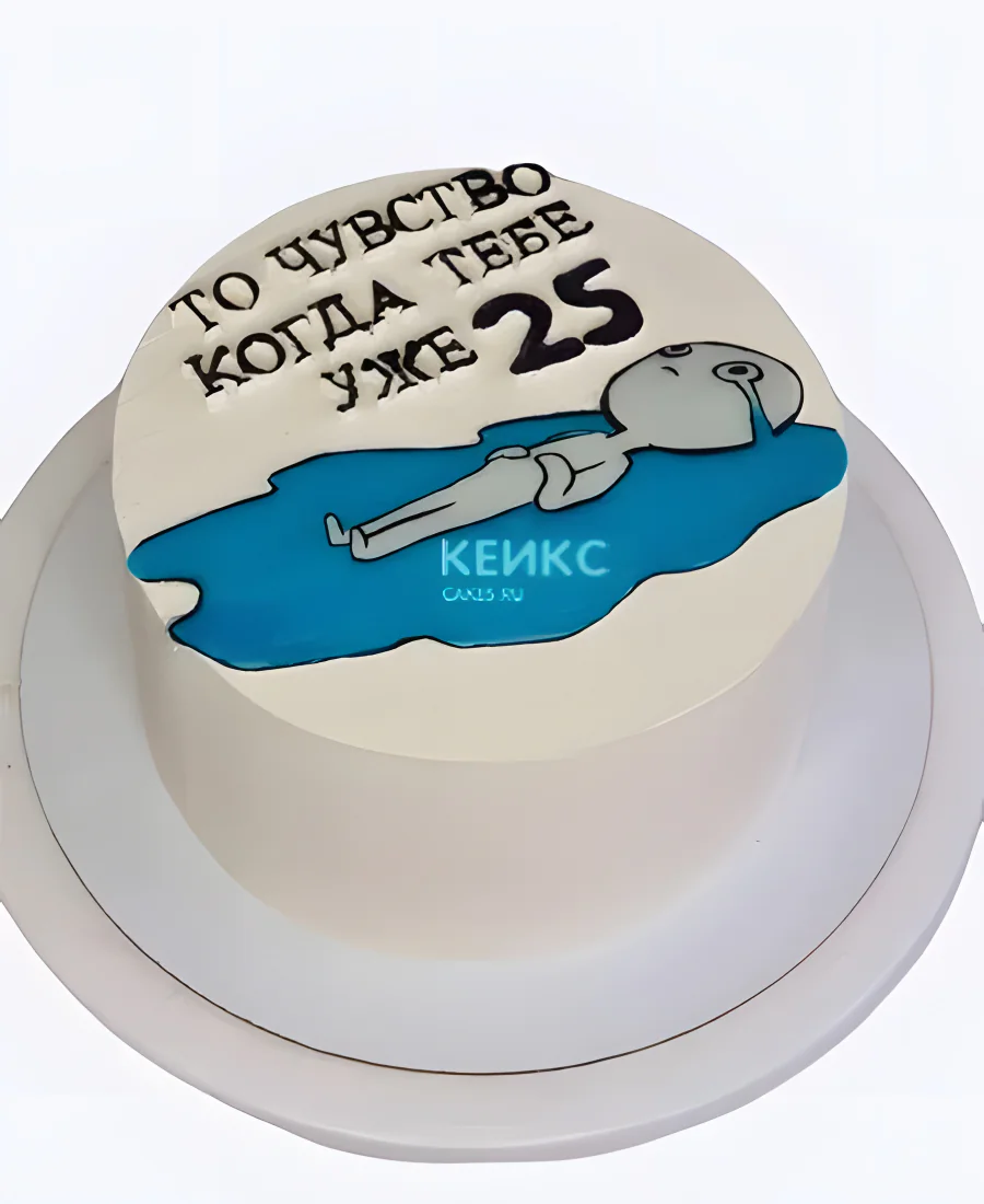 Бенто-торт на 25 лет с мемом Бенто-торт на 25 лет с мемом Фото