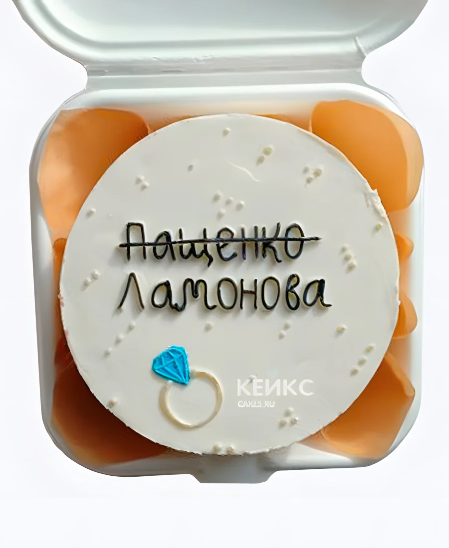 Бенто-торт подружке на девичник «Новая фамилия» Бенто-торт подружке на девичник «Новая фамилия» Фото