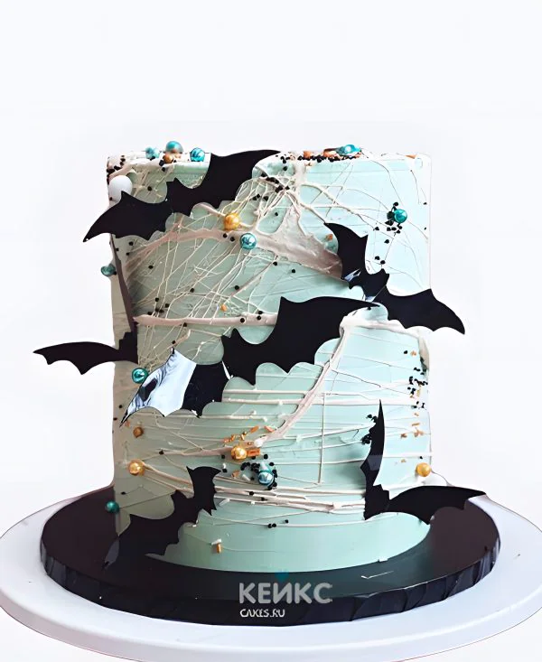 Бенто торт на Хэллоуин с летучими мышами Бенто торт на Хэллоуин с летучими мышами Фото