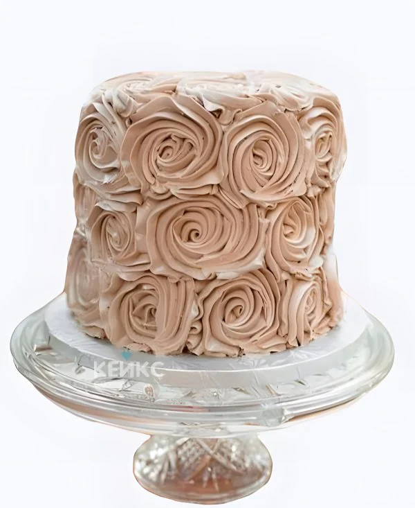 Бежевый свадебный торт Розы Фото