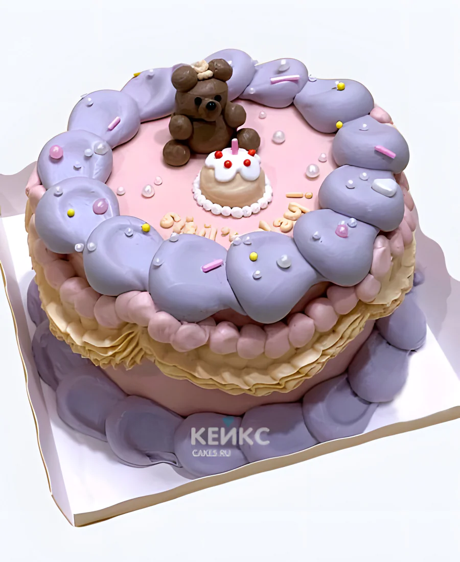 Детский бенто торт из крема Детский бенто торт из крема Фото