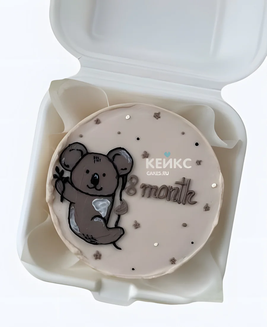 Детский бенто торт с коалой на 8 месяцев Детский бенто торт с коалой на 8 месяцев Фото