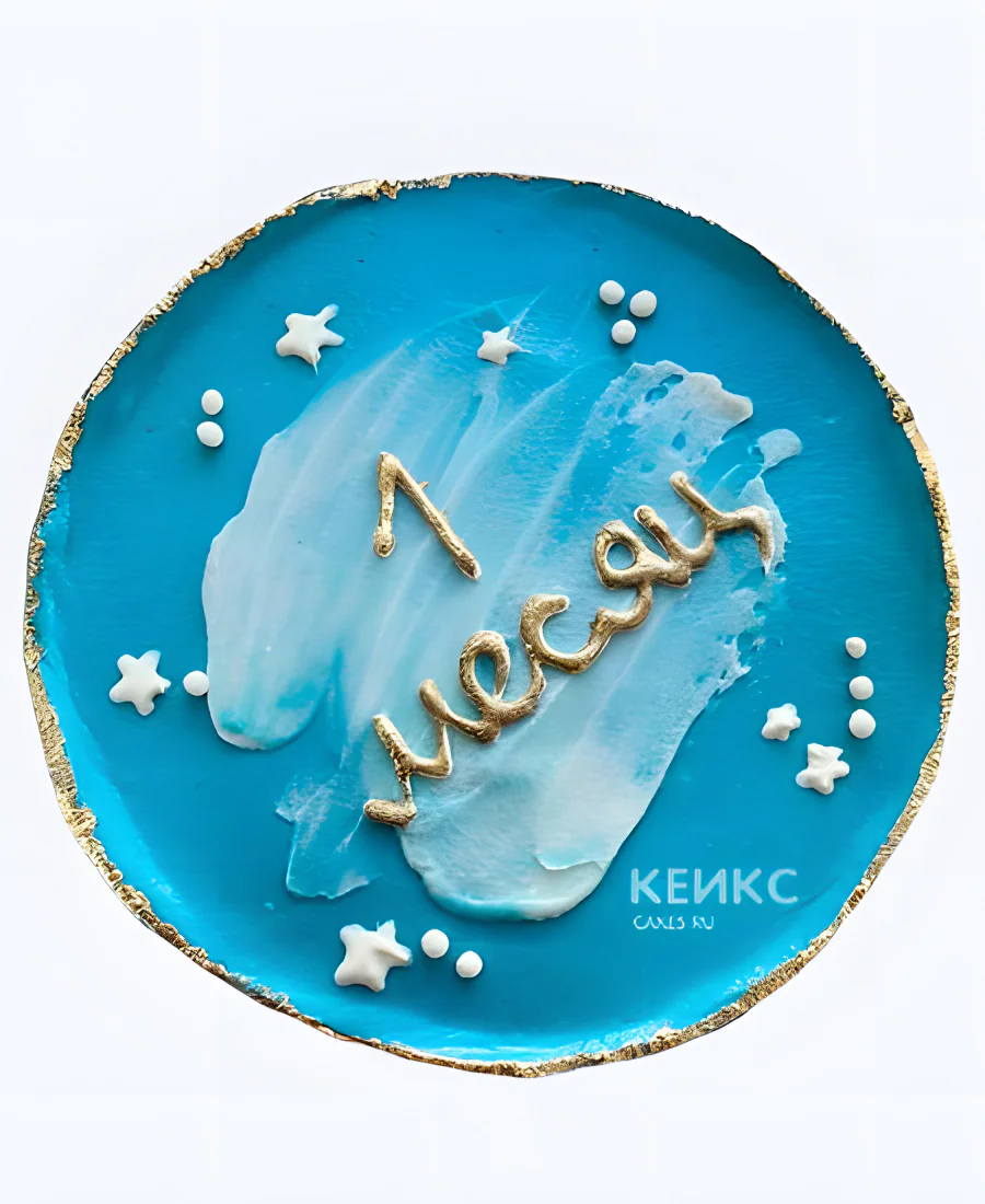 Детский космический бенто торт на 1 месяц Детский космический бенто торт на 1 месяц Фото