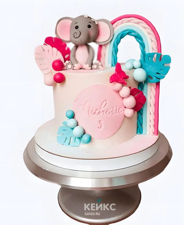 Детский торт с мастикой и мастичными фигурками Детский торт с мастикой и мастичными фигурками Фото