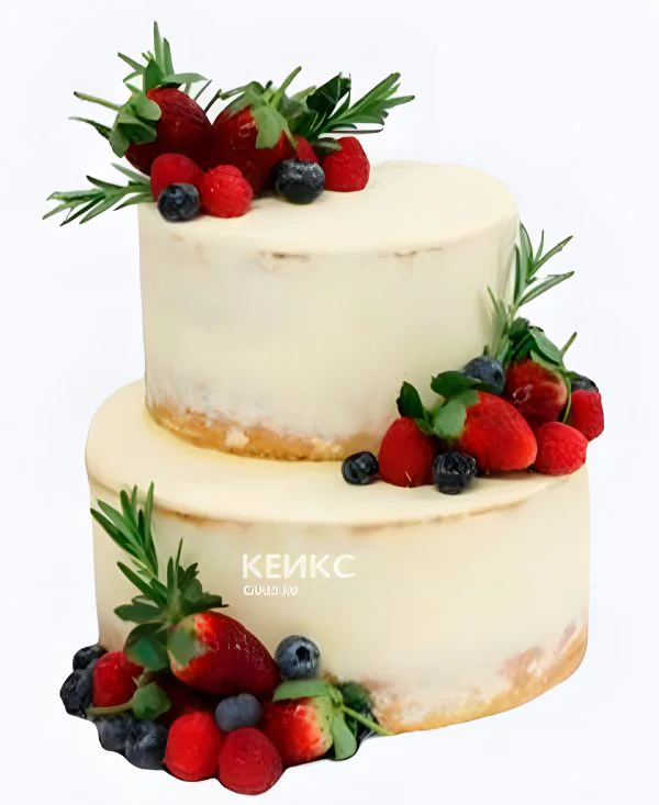 Голый свадебный торт Букеты из ягод Голый свадебный торт Букеты из ягод Фото