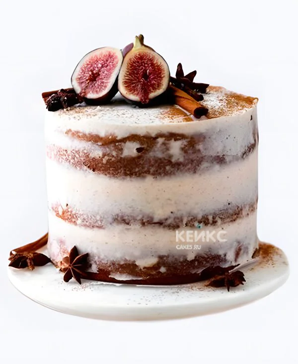 Голый свадебный торт с инжиром и корицей Голый свадебный торт с инжиром и корицей Фото