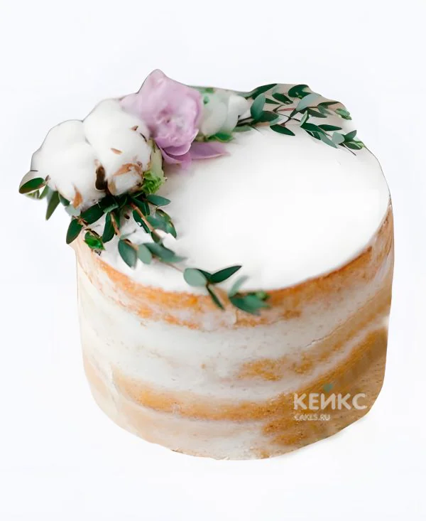 Голый свадебный торт Цветочная арка Фото
