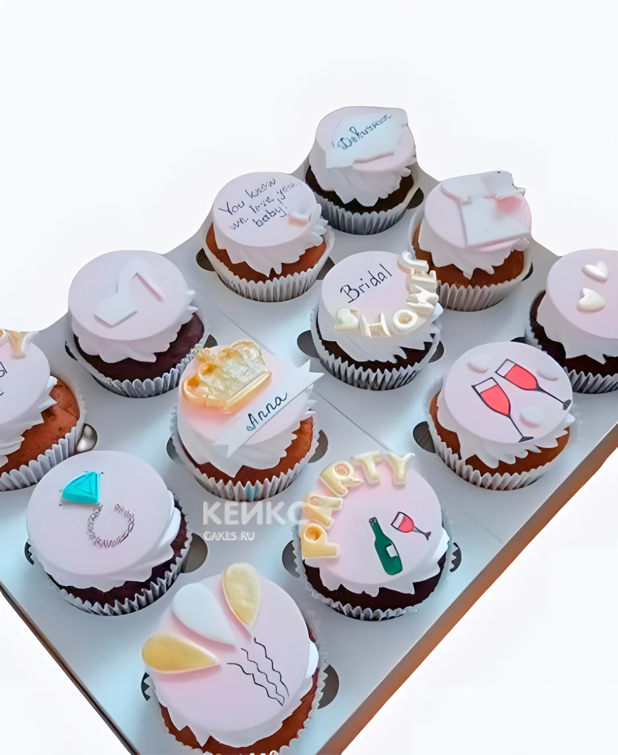 Капкейки на девичник Значки Капкейки на девичник Значки Фото