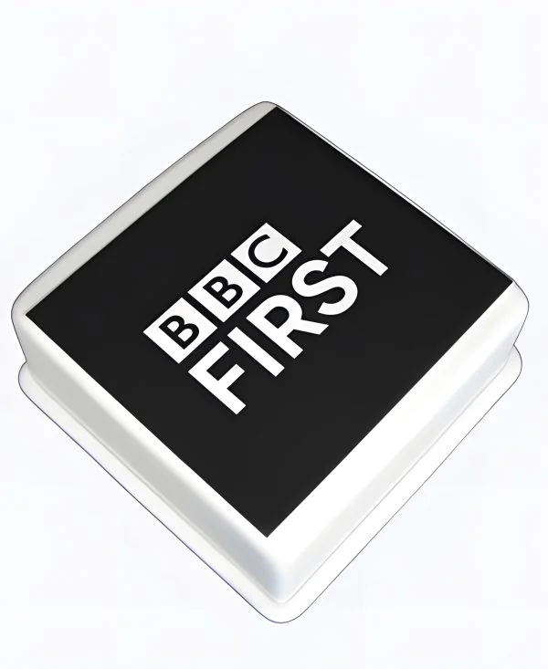 Корпоративный торт черно-белый Фото