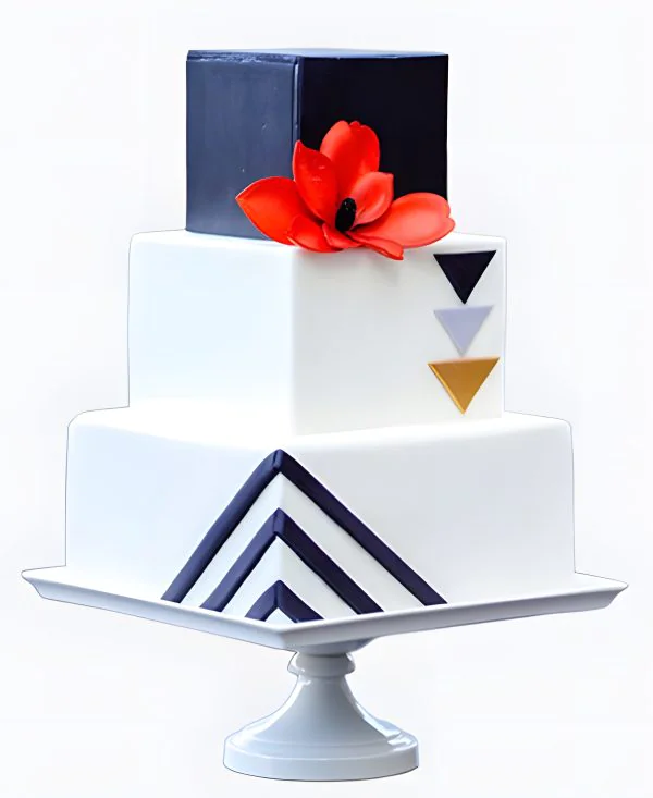 Корпоративный торт Красный цветок Фото