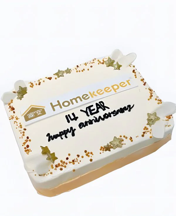 Корпоративный торт прямоугольный с посыпкой Фото