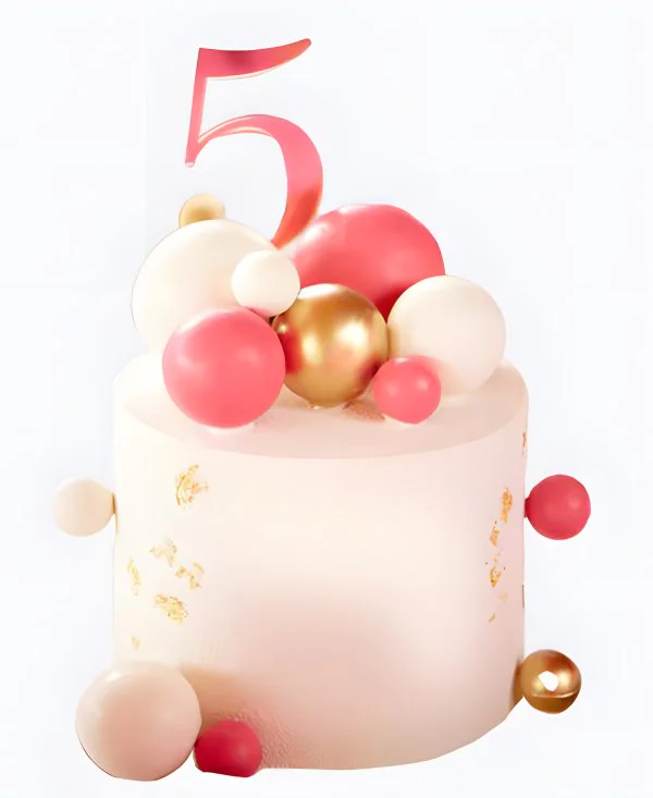 Корпоративный торт Розовые шары Фото