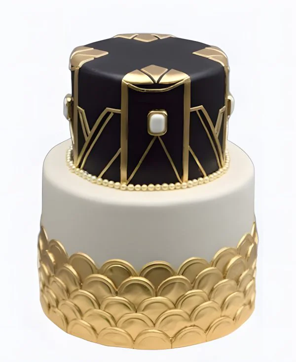 Корпоративный торт с камнями и золотом Фото