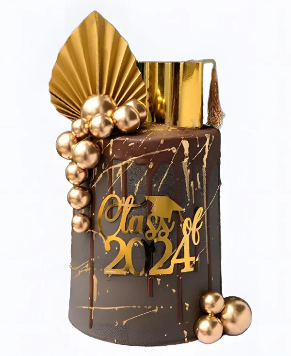 Корпоративный торт Золото на шоколаде Фото