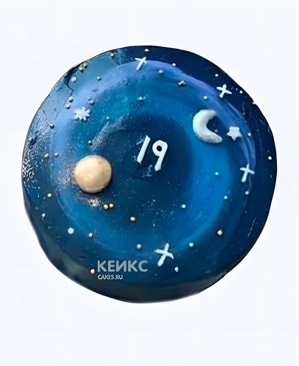 Космический бенто-торт на 19 лет Космический бенто-торт на 19 лет Фото