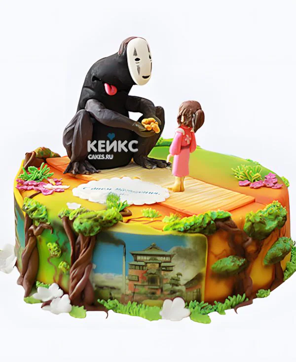 Торт с фигурками Унесенные призраками Торт с фигурками Унесенные призраками Фото