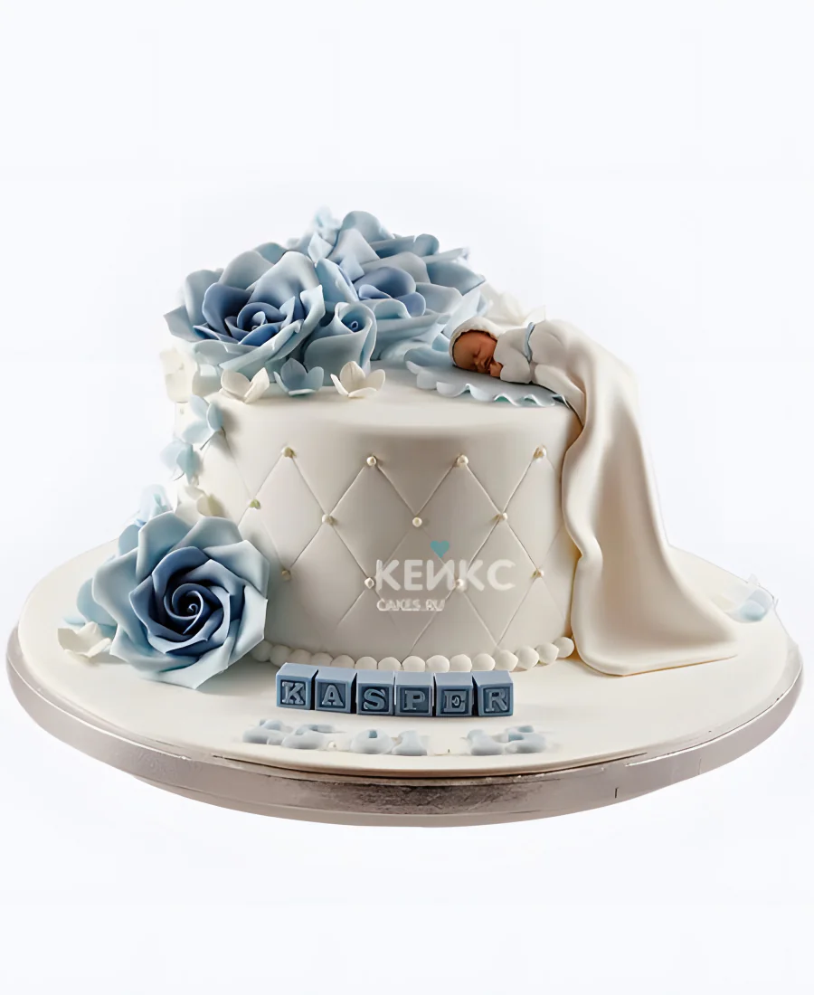 Красивый торт с розами на рождение ребенка скоро буду Красивый торт с розами на рождение ребенка скоро буду Фото