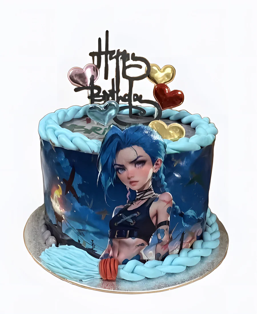 Красивый торт на день рождения Аркейн Красивый торт на день рождения Аркейн Фото