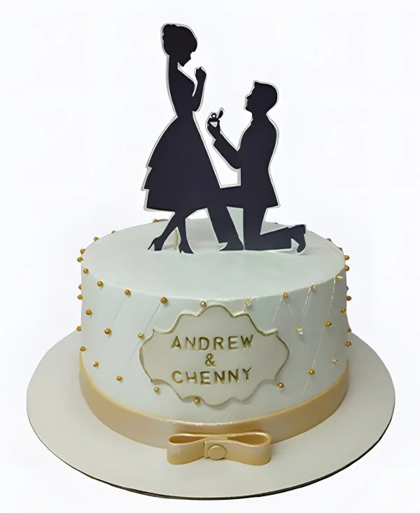 Красивый торт с золотыми бусинами на сватовство Красивый торт с золотыми бусинами на сватовство Фото