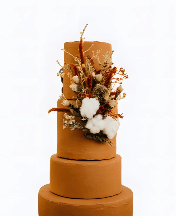 Красивый трендовый торт с сухоцветами на садьбу Красивый трендовый торт с сухоцветами на садьбу Фото