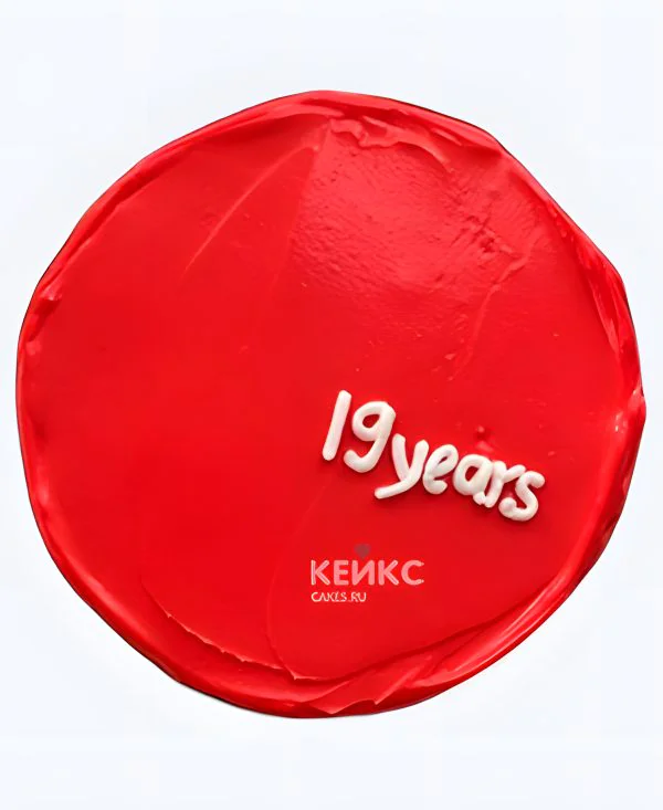 Красный бенто-торт на 19 лет Красный бенто-торт на 19 лет Фото