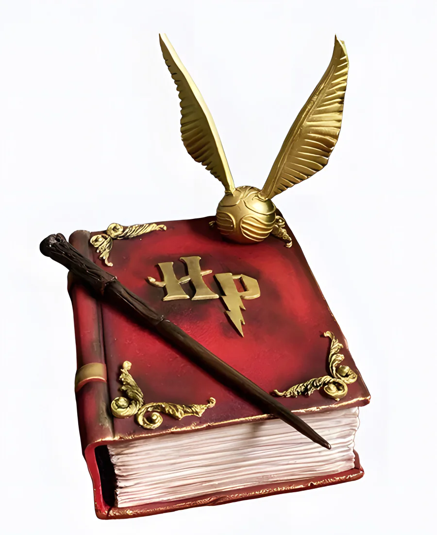 Красный торт книга Гарри Потер с палочкой и Сничем Фото
