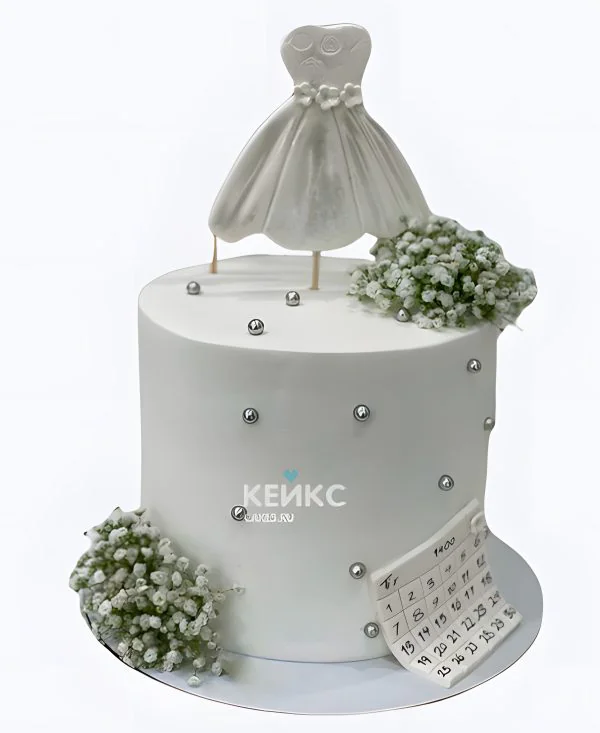 Круглый свадебный торт Главный день Фото