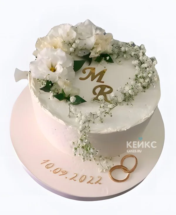 Круглый свадебный торт Нежность Фото