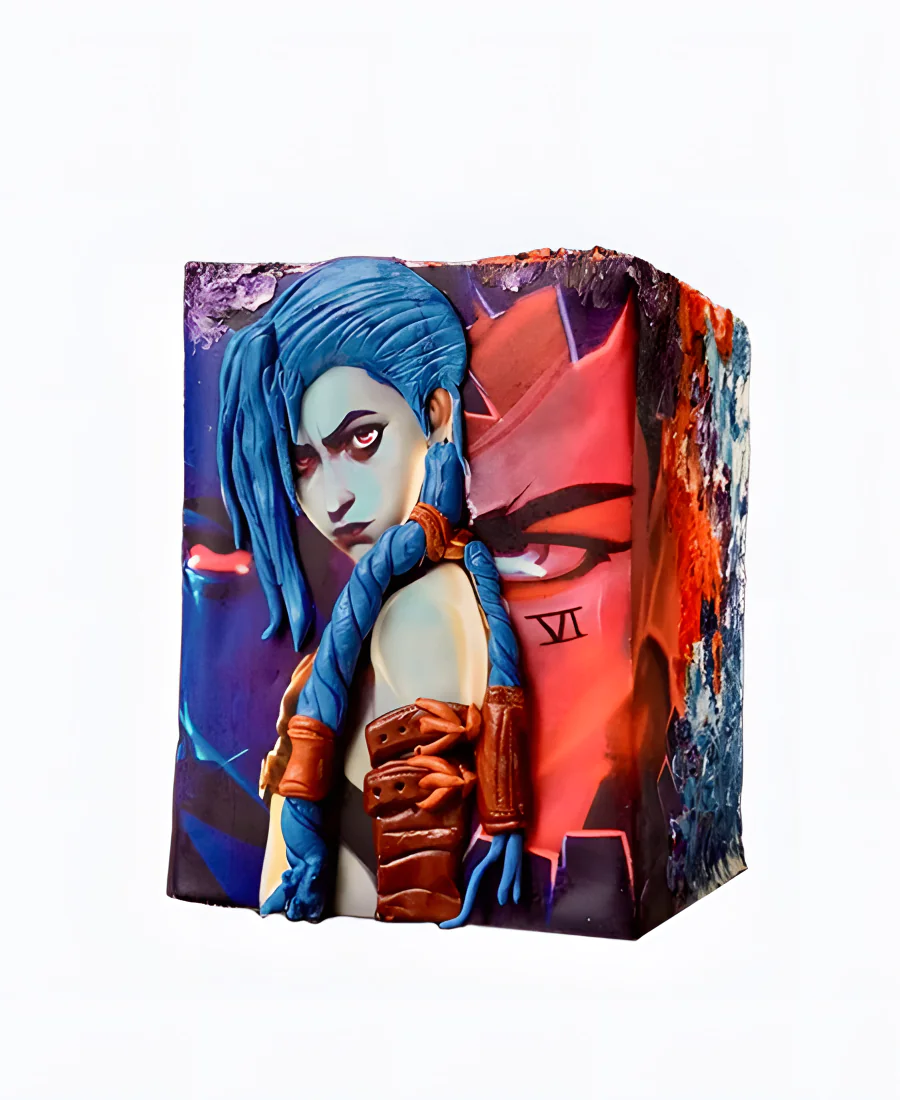 Квадратный торт на день рождения Аркейн Квадратный торт на день рождения Аркейн Фото