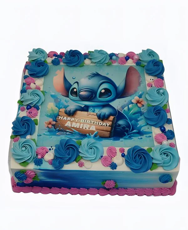 Квадратный торт с фотопечатью Фото