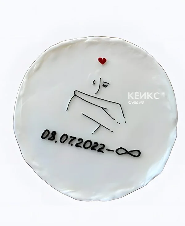 Маленький свадебный торт Бесконечность Фото