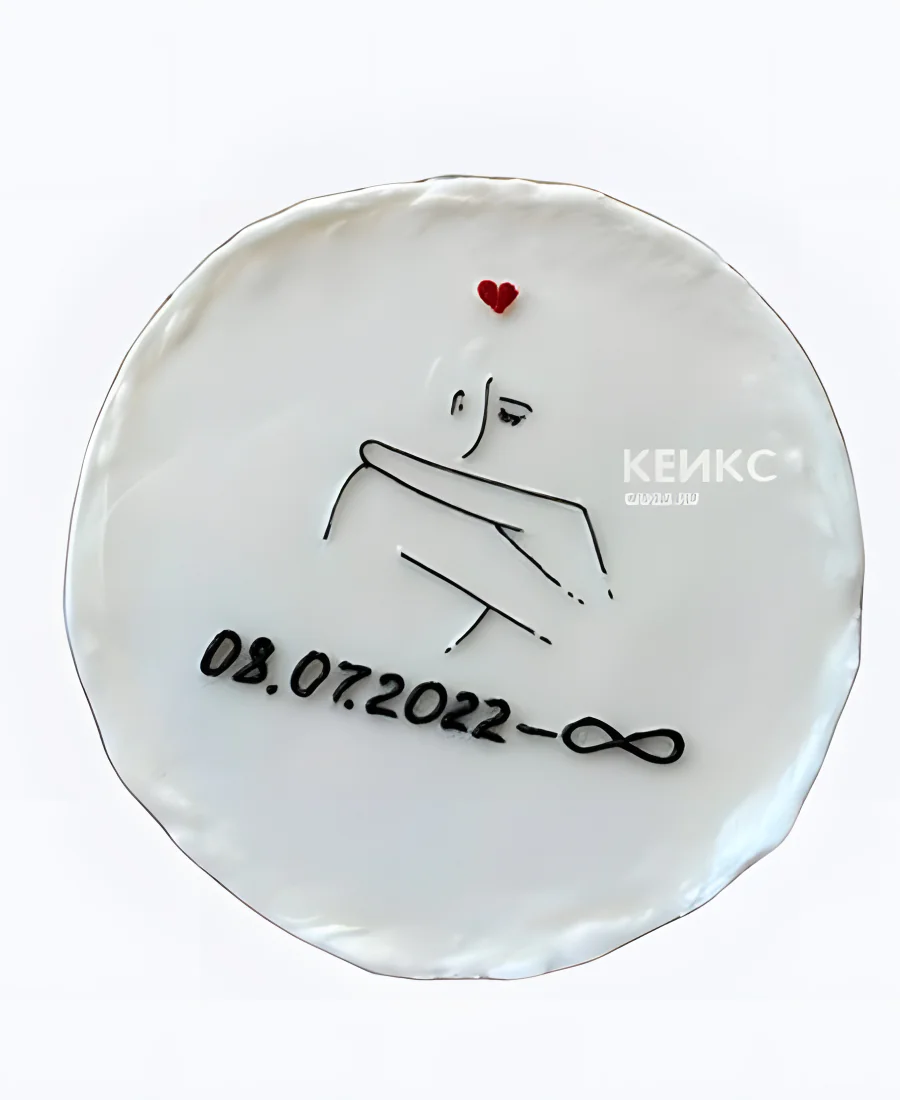 Маленький свадебный торт Бесконечность Фото