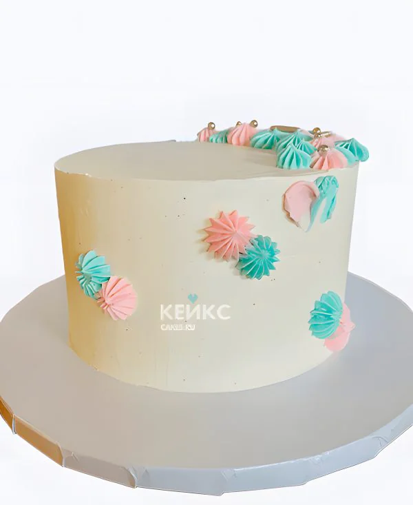 Минималистичный гендер-торт Фото