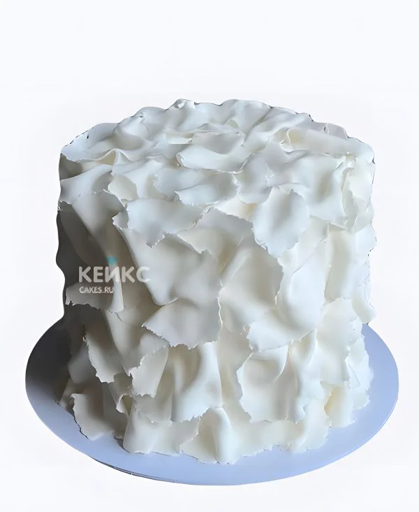 Свадебный одноярусный торт минимализм Фото