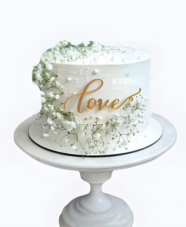 Минималистичный свадебный торт с топпером Минималистичный свадебный торт с топпером Фото