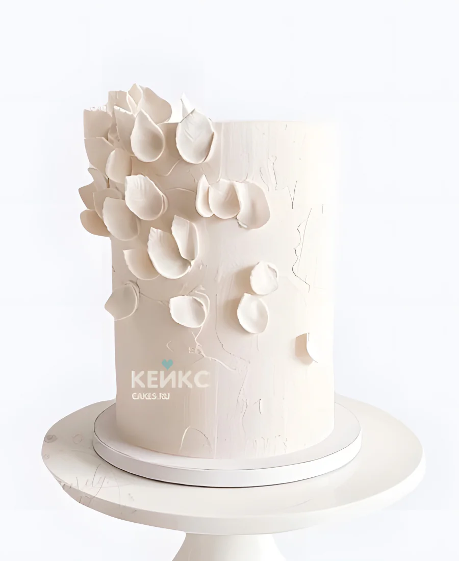 Торт на свадьбу с лепестками Торт на свадьбу с лепестками Фото