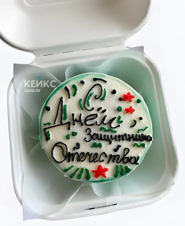 Мультяшный бенто торт на 23 февраля Мультяшный бенто торт на 23 февраля Фото