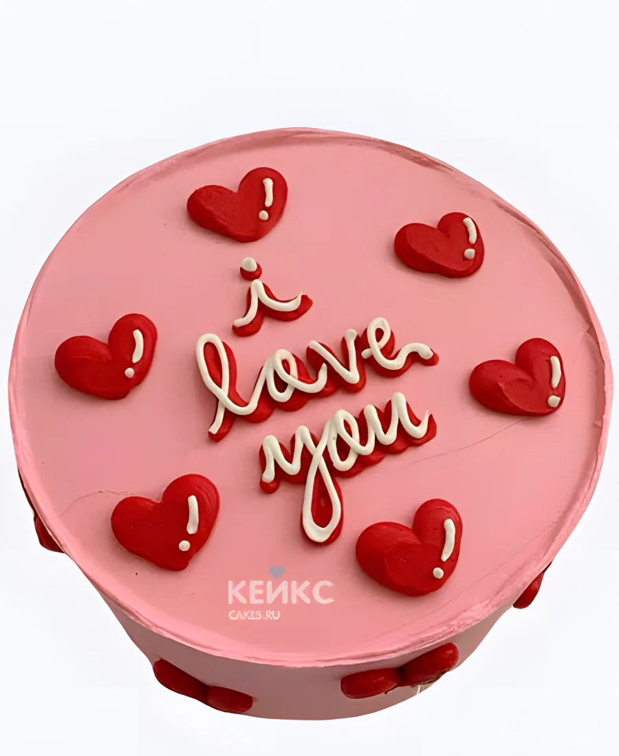 Бенто-торт «I love you» на 14 февраля Фото