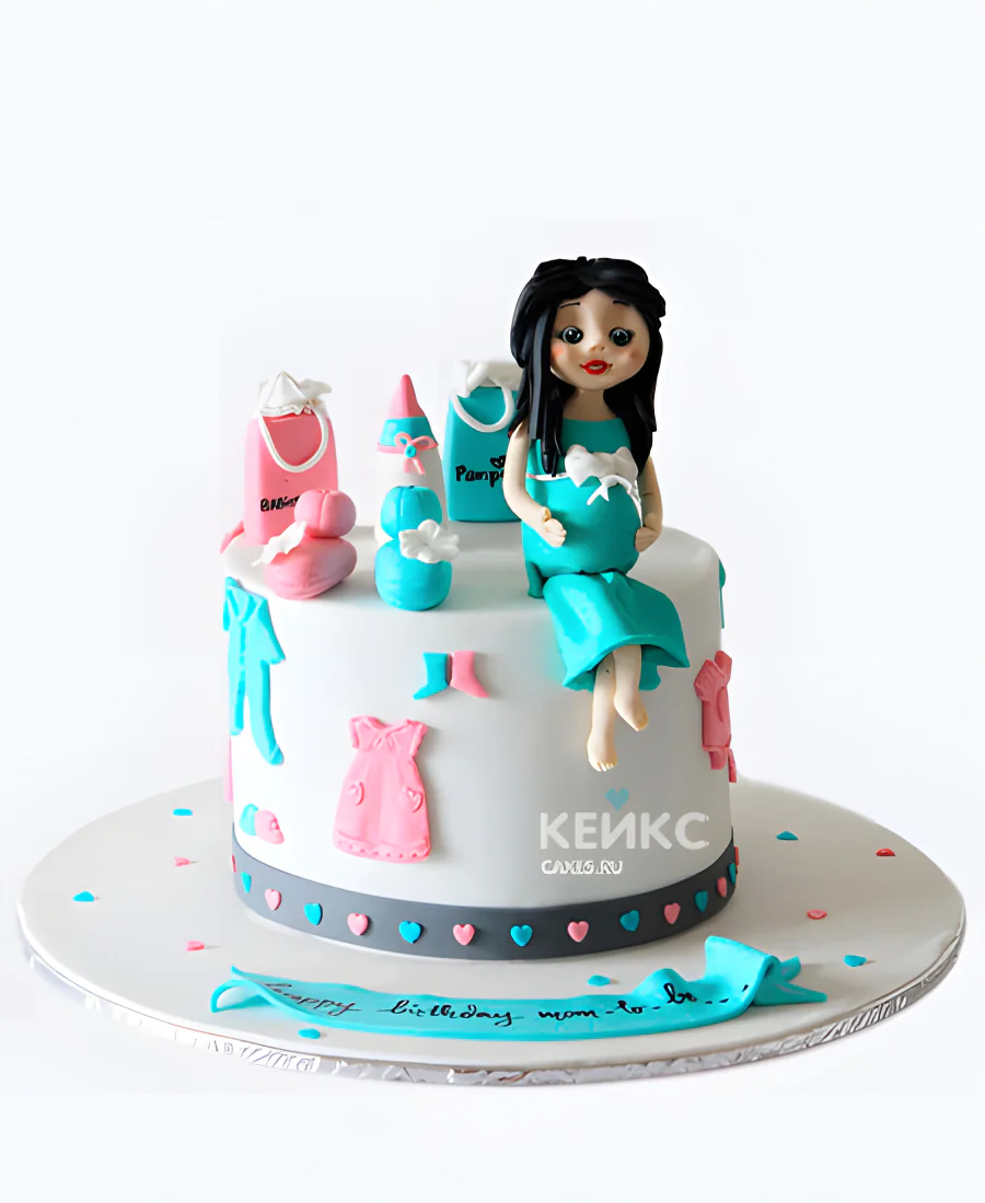 Необычный торт на рождение ребенка скоро буду Фото