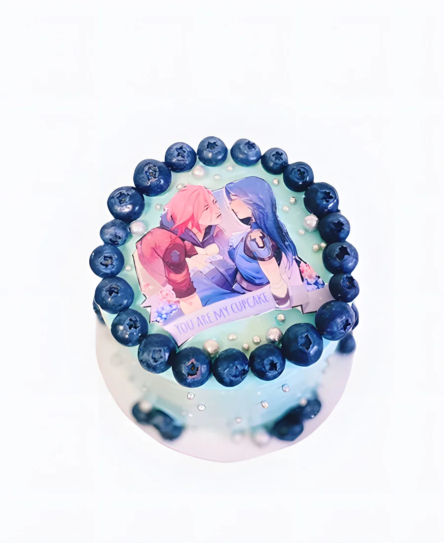 Нежный торт на день рождения Аркейн Нежный торт на день рождения Аркейн Фото