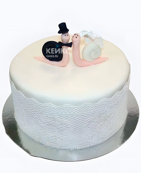 Оригинальный свадебный торт Червячки Оригинальный свадебный торт Червячки Фото