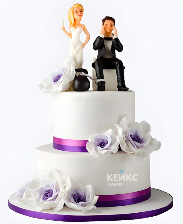Оригинальный свадебный торт Гиря на ноге Оригинальный свадебный торт Гиря на ноге Фото