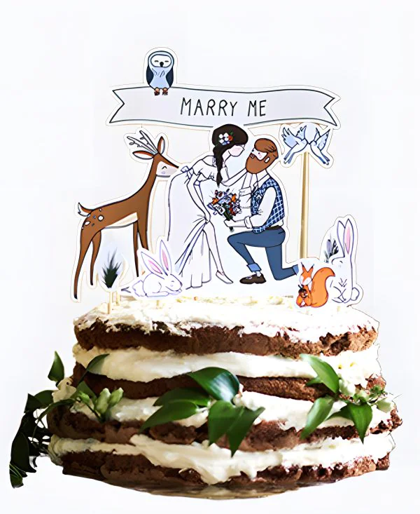 Оригинальный торт с открытыми коржами на сватовство Оригинальный торт с открытыми коржами на сватовство Фото