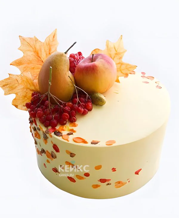 Простой осенний торт на свадьбу Простой осенний торт на свадьбу Фото