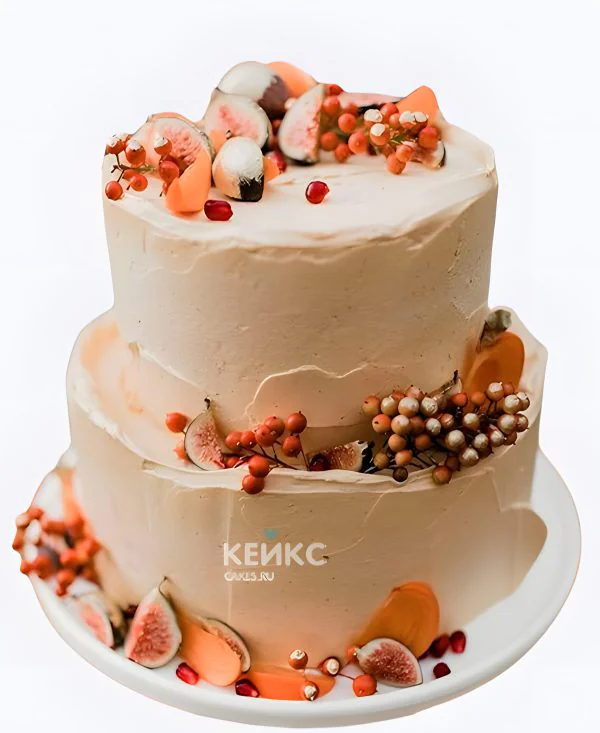 Торт на свадьбу осенью с ягодами и фруктами Торт на свадьбу осенью с ягодами и фруктами Фото