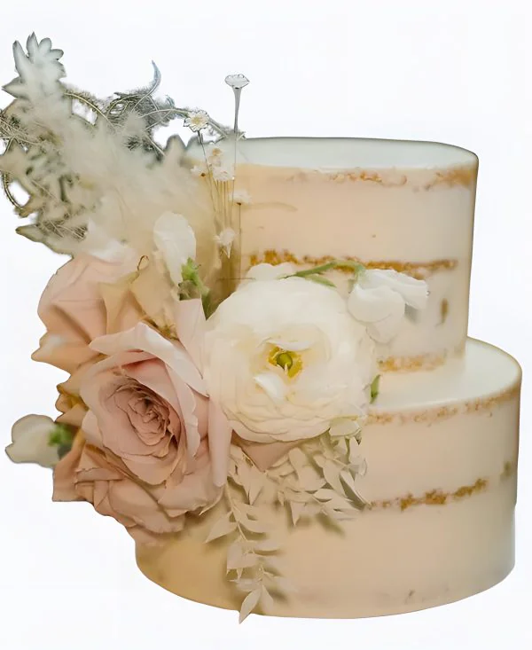 Открытый торт Романтический букет Фото
