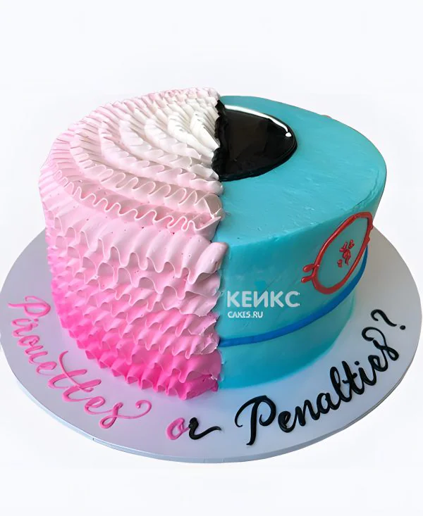 Прикольный гендер-торт Фото