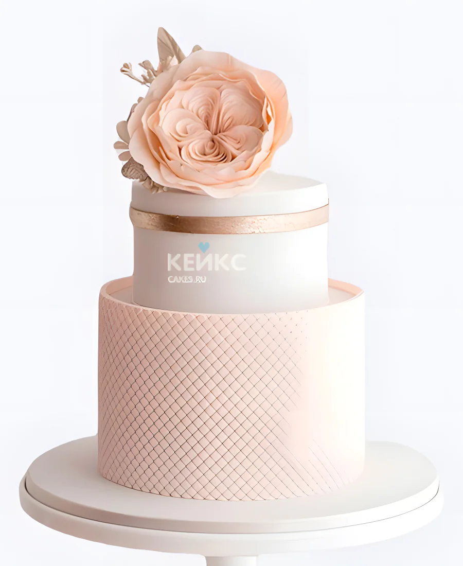 Пудровый свадебный торт Элегантность Пудровый свадебный торт Элегантность Фото