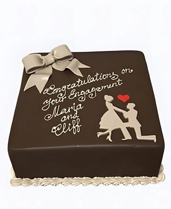 Шоколадный торт с бантиком на сватовство Шоколадный торт с бантиком на сватовство Фото