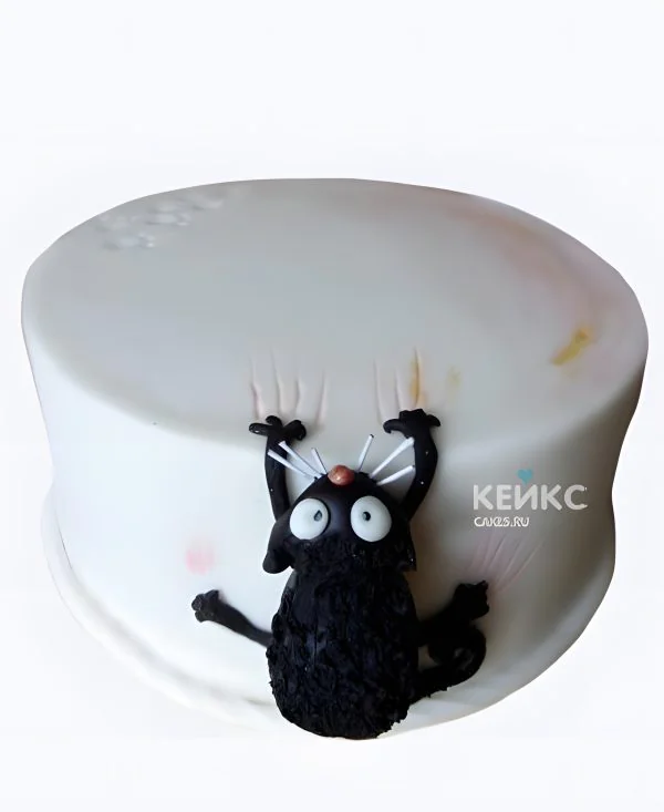 Смешной торт с котиком для девочки Смешной торт с котиком для девочки Фото
